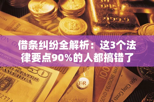 北京借条纠纷全解析：这3个法律要点90%的人都搞错了